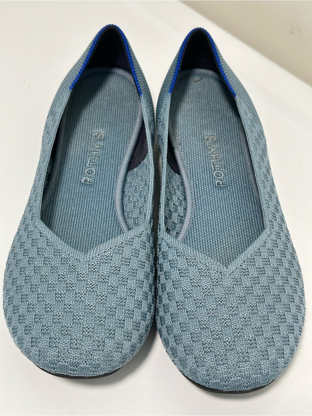 Rothy’s The Flat in Sky Basketweave Size 10